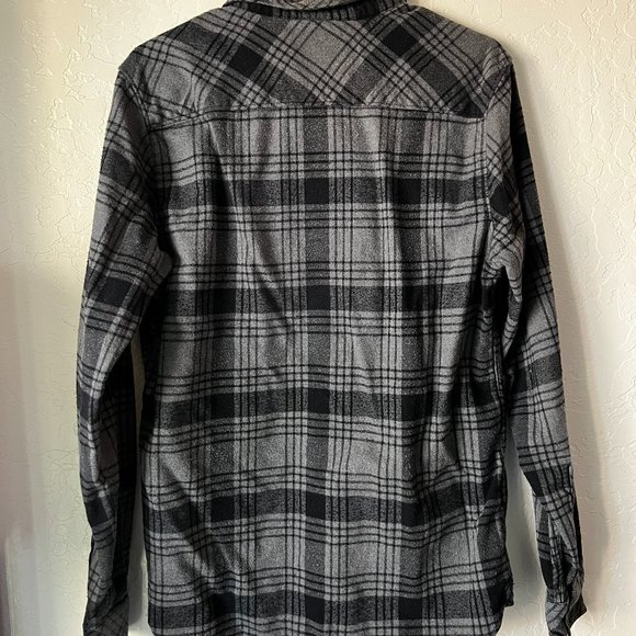 Mens The North Face Flannel Shirt Size Medium Color Grey/Black - Picture 3 of 3